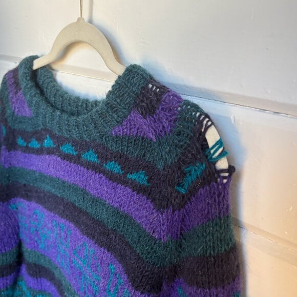 Handmade Retro Knit Sweater - Picture 6 of 7